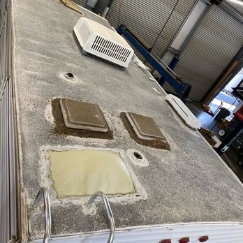 Hidden GEM Repair - Before (kool seal roof coating) - RV Repair Near Me