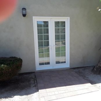 CalRep - this used to be a window. We had Miguel install the Camera Light as high as he could so no one could easily mess with it. - Windows Installation Near Me - Anaheim, California