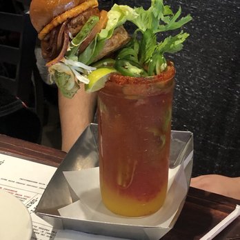 Corner Joint - Michelada with pastor slider. - Pizza Near Me - Lawndale, California Corner Joint - Michelada with pastor slider. - Pizza Near Me - Lawndale, California
