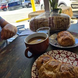 Croissant and coffee Croissant and coffee