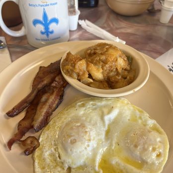 Betsys Pancake House - Breakfast special with Sub. hash Browns for Grits - Breakfast & Brunch Near Me - New Orleans, Louisiana Betsys Pancake House - Breakfast special with Sub. hash Browns for Grits - Breakfast & Brunch Near Me - New Orleans, Louisiana