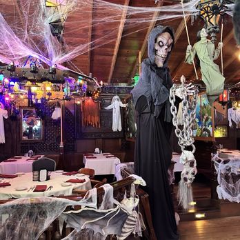 Ocean Grill - Dining area, epic Halloween decorations - Seafood Near Me - Vero Beach, Florida Ocean Grill - Dining area, epic Halloween decorations - Seafood Near Me - Vero Beach, Florida