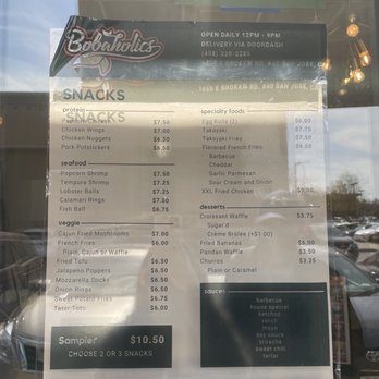 Bobaholics - Menu - Bubble Tea Near Me - San Jose, California Bobaholics - Menu - Bubble Tea Near Me - San Jose, California