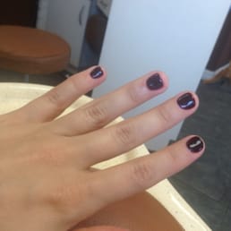 I got a gel nail burgundy. I got a gel nail burgundy.