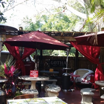 Yellow Dog Eats - Outdoor seating with a VW seat! How cool is that! - Sandwiches Near Me - Windermere, Florida