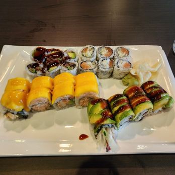 Minami Sushi - Mango Tango roll, dragon roll, eel avocado roll, salmon cucumber roll - Asian Fusion Near Me - Southbury, Connecticut Minami Sushi - Mango Tango roll, dragon roll, eel avocado roll, salmon cucumber roll - Asian Fusion Near Me - Southbury, Connecticut