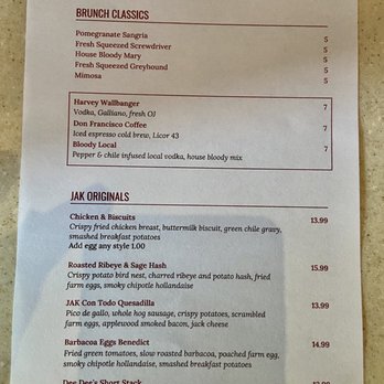 Jack Allen's Kitchen - Brunch Menu 4/4/21 - Southern Near Me - Austin, Texas
