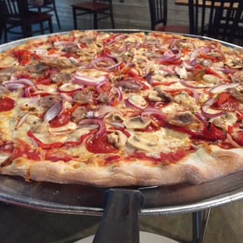 Peri Brothers - 20" pie with pepperoni, sausage, onions, mushrooms and roasted red peppers. Delicious!! - Pizza Near Me - Raleigh, North Carolina Peri Brothers - 20" pie with pepperoni, sausage, onions, mushrooms and roasted red peppers. Delicious!! - Pizza Near Me - Raleigh, North Carolina