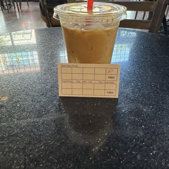 Caffé Lucé - 16oz Sugar Free Almond Iced Latte w/oat milk - Coffee & Tea Near Me - Tucson, Arizona