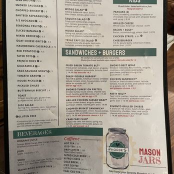 Phoebe's Diner - Menu - Breakfast & Brunch Near Me - Austin, Texas Phoebe's Diner - Menu - Breakfast & Brunch Near Me - Austin, Texas