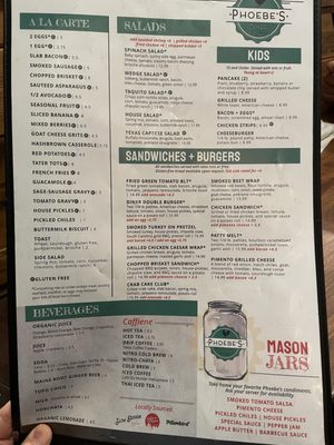 Menu photo 1 Phoebe's Diner Austin, TX