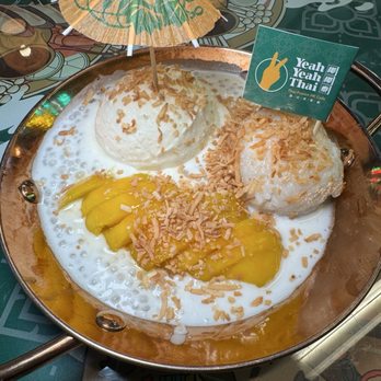 Yeah Yeah Thai - The best Mango sticky rice with ice cream - Thai Near Me - Toronto, Ontario