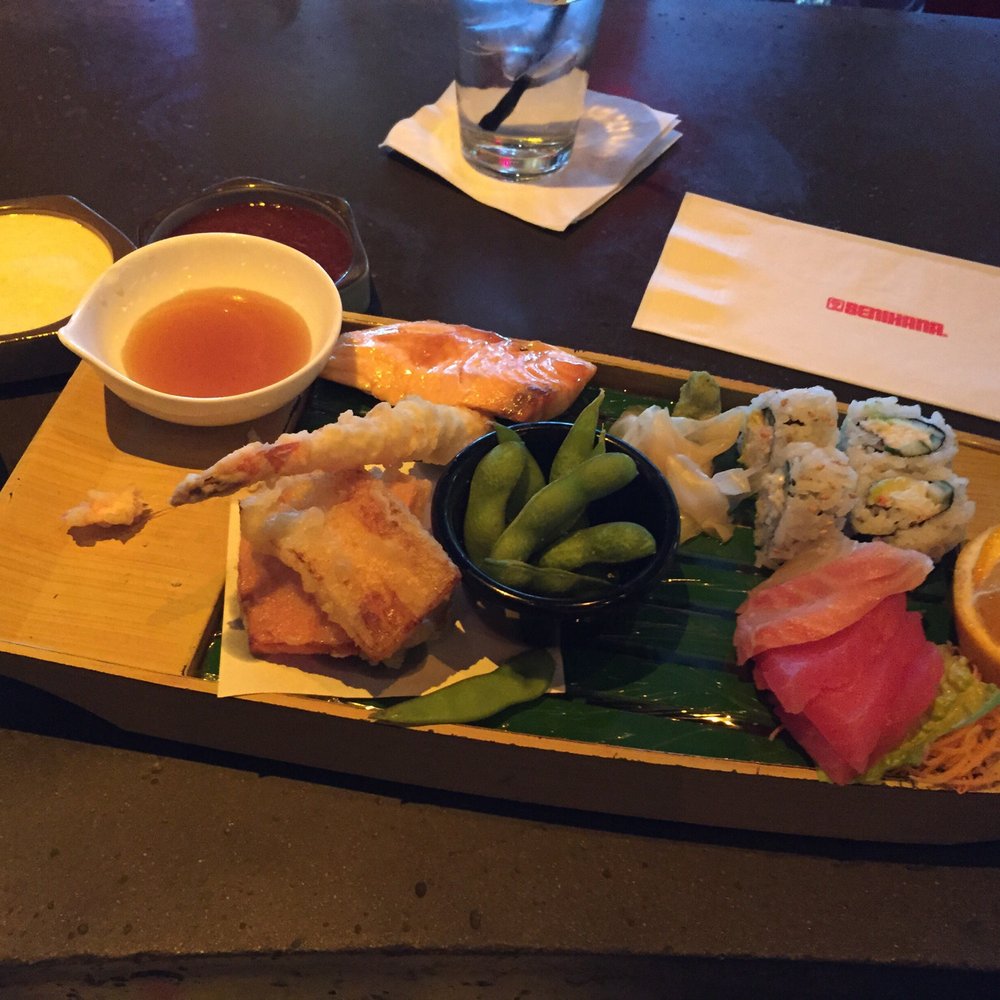 Benihana - Salmon lunch boat! - Sushi Bars Near Me - Maple Grove, Minnesota