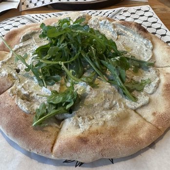 Al Manakeesh - Labneh and arugula pizza - Middle Eastern Near Me - Dublin, Ohio