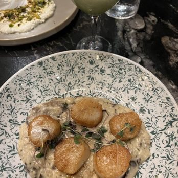 Dusk Lounge - Seared Scallop & Wild Mushroom Risotto - Mediterranean Near Me - Indianapolis, Indiana