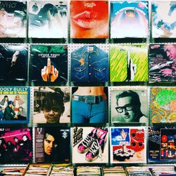 Vertical House Records - Record wall fun!