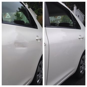 Seacoast Dent Repair - No painting, No chemicals. Just one hour while the customer had his morning coffee. - Auto Repair Near Me - Greenland , New Hampshire Seacoast Dent Repair - No painting, No chemicals. Just one hour while the customer had his morning coffee. - Auto Repair Near Me - Greenland , New Hampshire