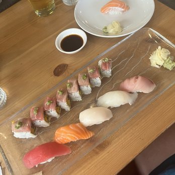 Nikko Sushi - Toro Bluefin in the 5 piece sushi combo - Sushi Bars Near Me - Arlington Heights, Illinois Nikko Sushi - Toro Bluefin in the 5 piece sushi combo - Sushi Bars Near Me - Arlington Heights, Illinois