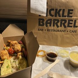 Buddha Bowl, sauce, and dressing. Yum!