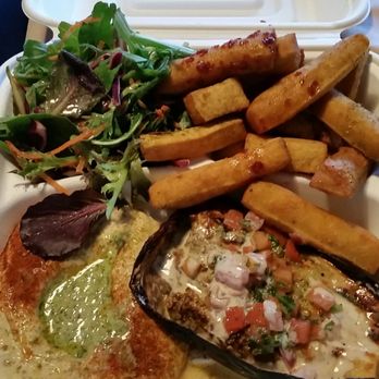 Chickpea - Grilled Eggplant platter - Vegan Near Me - Vancouver, British Columbia Chickpea - Grilled Eggplant platter - Vegan Near Me - Vancouver, British Columbia