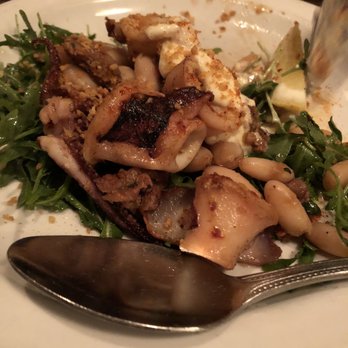 Ember - Squid with handmade chorizo appetizer. - New American Near Me - Arroyo Grande, California