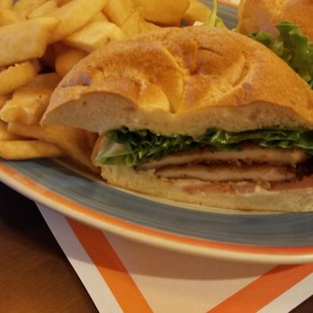 Port Washington Diner - Chicket cutlet on a roll and fries - Diners Near Me - Port Washington, New York