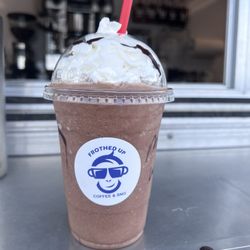 Frothed Up Coffee - Mocha chocolate frappe with coffee and whip cream
