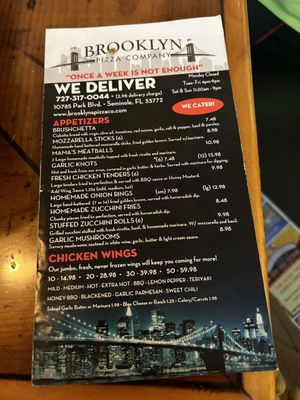 Menu photo 3 Brooklyn Pizza Seminole, FL