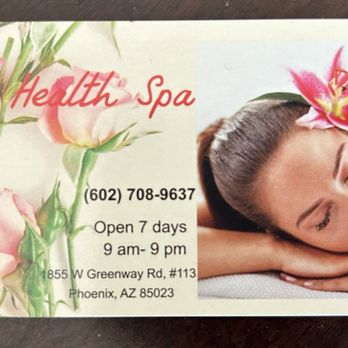 Rose Health Spa  - Business card - Massage Therapy Near Me - Phoenix, Arizona