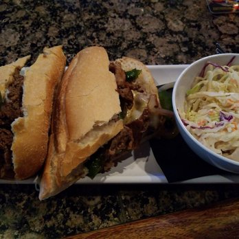 The Grumpy Monk - Philly steak and slaw, very good! - Pubs Near Me - Myrtle Beach, South Carolina