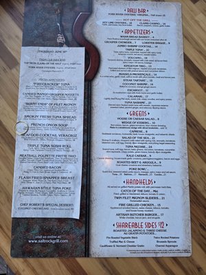 Menu photo 2 Salt Rock Grill Indian Shores, FL Menu photo 2 Salt Rock Grill Indian Shores, FL