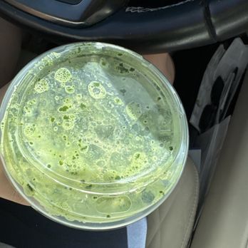 Starbucks - Wasn't blended right. Huge pieces of matcha mix in drink by lady with curly hair and mustache - Coffee & Tea Near Me - Tomball, Texas Starbucks - Wasn't blended right. Huge pieces of matcha mix in drink by lady with curly hair and mustache - Coffee & Tea Near Me - Tomball, Texas