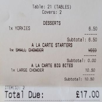 Made in Belfast - Receipt - British Near Me - Belfast, BFS