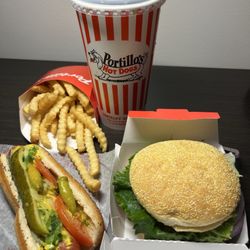 Portillo's Northlake - Burger combo with a Chicago dog added.