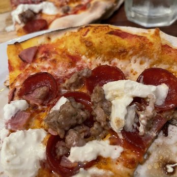 Pizzeria La Gitana- Olympia - Up close of the 3 meat! - Pizza Near Me - Olympia, Washington Pizzeria La Gitana- Olympia - Up close of the 3 meat! - Pizza Near Me - Olympia, Washington