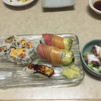 Bush Garden - Bush roll, rainbow roll and octopus on the side - Japanese Near Me - Seattle, Washington Bush Garden - Bush roll, rainbow roll and octopus on the side - Japanese Near Me - Seattle, Washington
