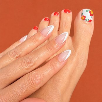 Q Spa Nails - Jenny really outdid herself with this set! The shape and love detail of the nails & the design for the pedi! Top notch!!! - Nail Salons Near Me - Fort Worth, Texas Q Spa Nails - Jenny really outdid herself with this set! The shape and love detail of the nails & the design for the pedi! Top notch!!! - Nail Salons Near Me - Fort Worth, Texas