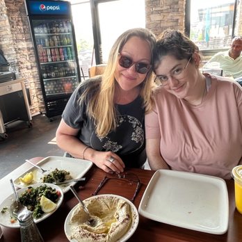 Jasmine Market & Cafe - Herself, the youngling and our yummies ... I'd say we'd share ... but we kept all the tasties to ourselves!!!! - Hookah Bars Near Me - Richardson, Texas
