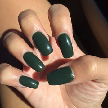 Fingertips Nail Salon - Came in for a full and picked Green! Such a pretty color. Love love love! - Nail Salons Near Me - Folsom, California
