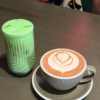 Botanic Beer Garden - Pandan Matcha Clound and Beetroot Cacao Latte - Beer Gardens Near Me - Houston, Texas Botanic Beer Garden - Pandan Matcha Clound and Beetroot Cacao Latte - Beer Gardens Near Me - Houston, Texas
