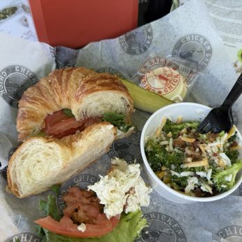 Chicken Salad Chick - A fresh well-made crescent, chicken salad salad, Southern broccoli salad dip in a cookie and it was yummy - Southern Near Me - Tulsa, Oklahoma