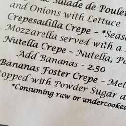 Partial menu