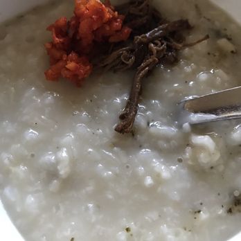 Bonjuk - Abolone porridge with the mix-ins...so good - Korean Near Me - Flushing, New York Bonjuk - Abolone porridge with the mix-ins...so good - Korean Near Me - Flushing, New York