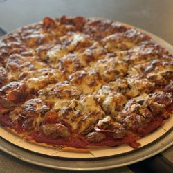 Deno’s Pizza - 18" Jumbo Sausage, Pepperoni, 1/2 Mushroom Deno Pizza