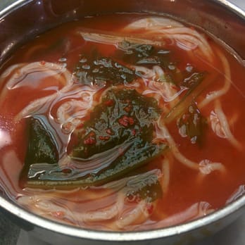 Jong Ga House - Cold kimchi noodle soup - appetizer - Korean Near Me - Oakland, California Jong Ga House - Cold kimchi noodle soup - appetizer - Korean Near Me - Oakland, California