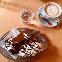 Eis Café Trude - Banana Split and Cappuccino