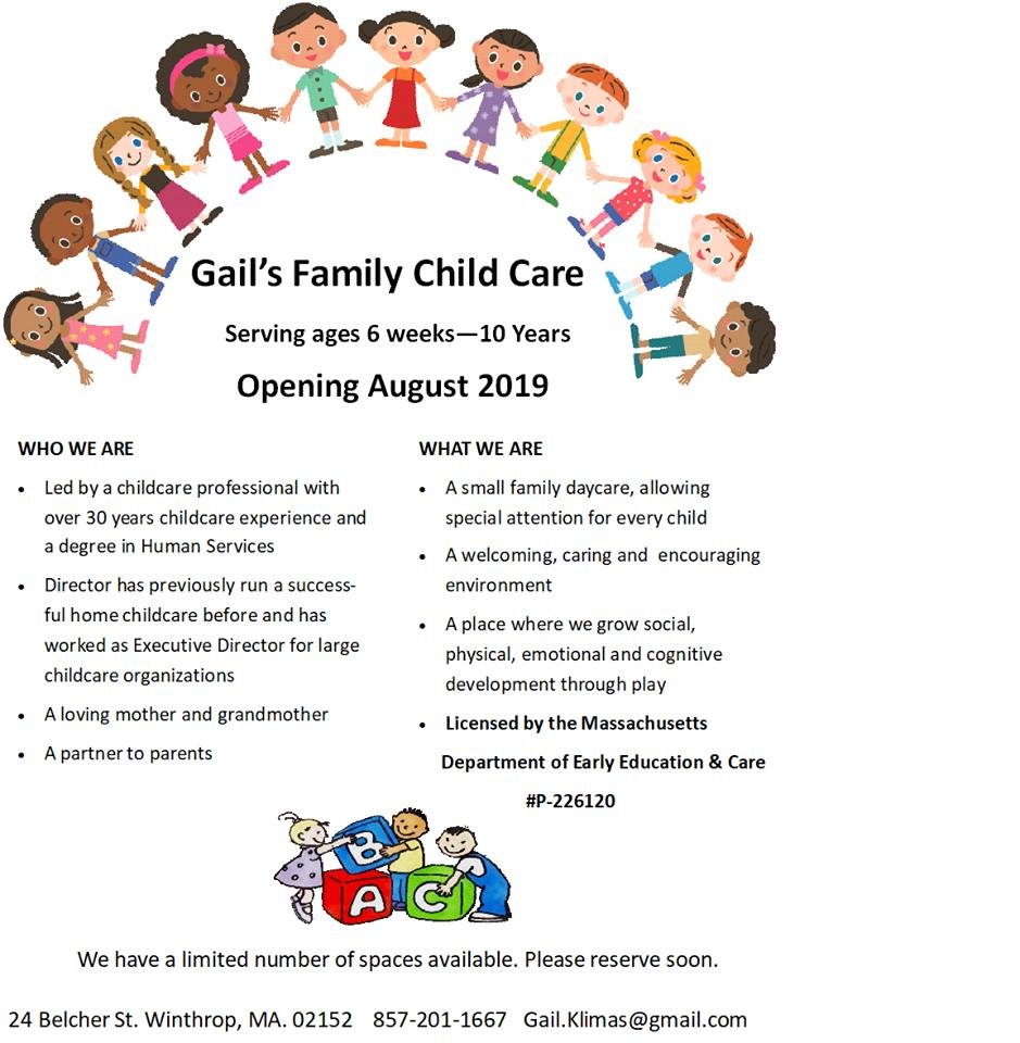Gail's Family Child Care - childcare center in Winthrop, MA