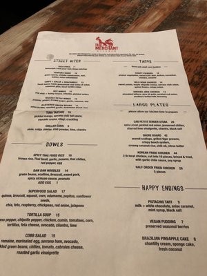 Menu photo 2 The Merchant Kitchen Winnipeg, MB Menu photo 2 The Merchant Kitchen Winnipeg, MB