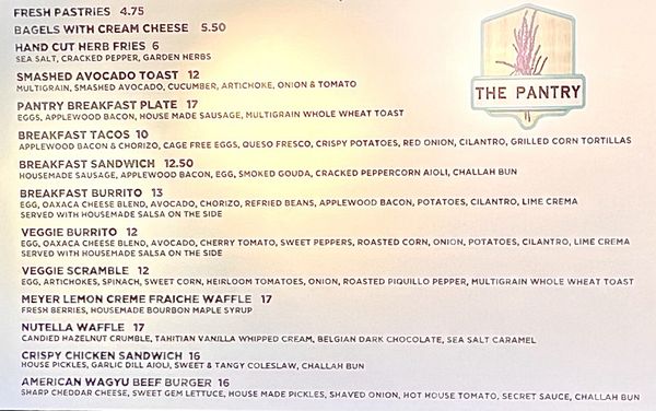 Menu photo 4 The Pantry Laguna Beach, CA