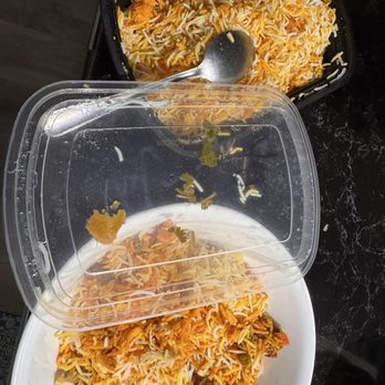 Paradise Biryani Pointe - Chicken piece in veg biryani - Indian Near Me - Artesia, California